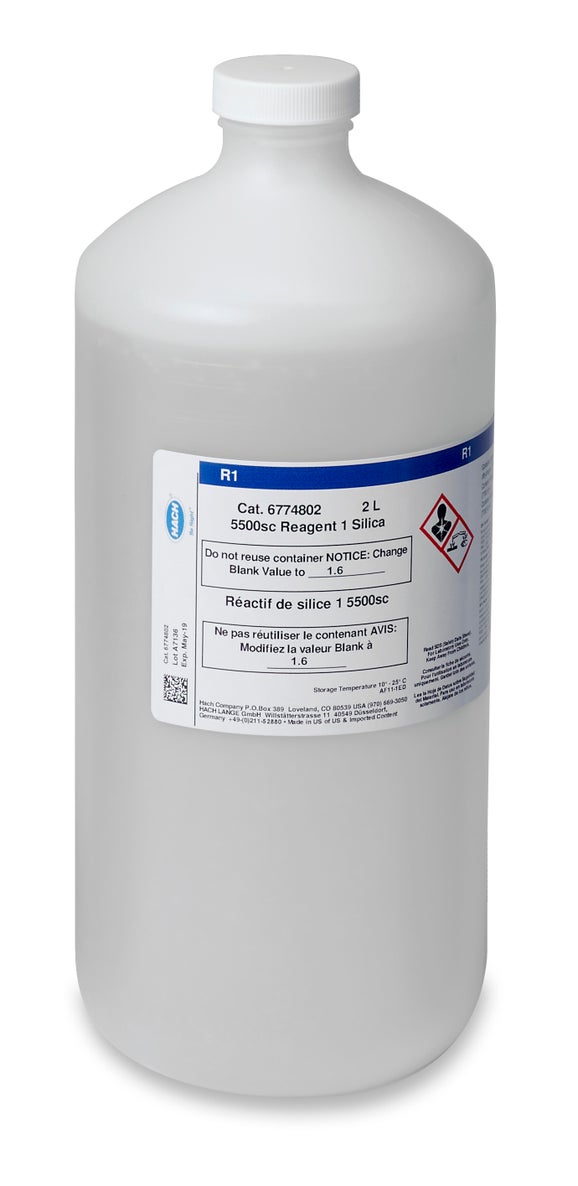 Reagent 1 Silica, 2 L, for 5500sc Silica Analyser