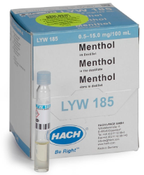 Kivetni test za mentol v destilatu; 0,5–15 mg mentola/100 mL