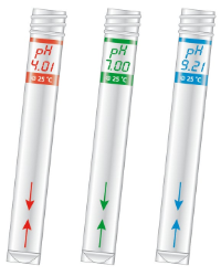 Sension+ Tri potiskane cevke po 10 mL za prenosno umerjanje pH